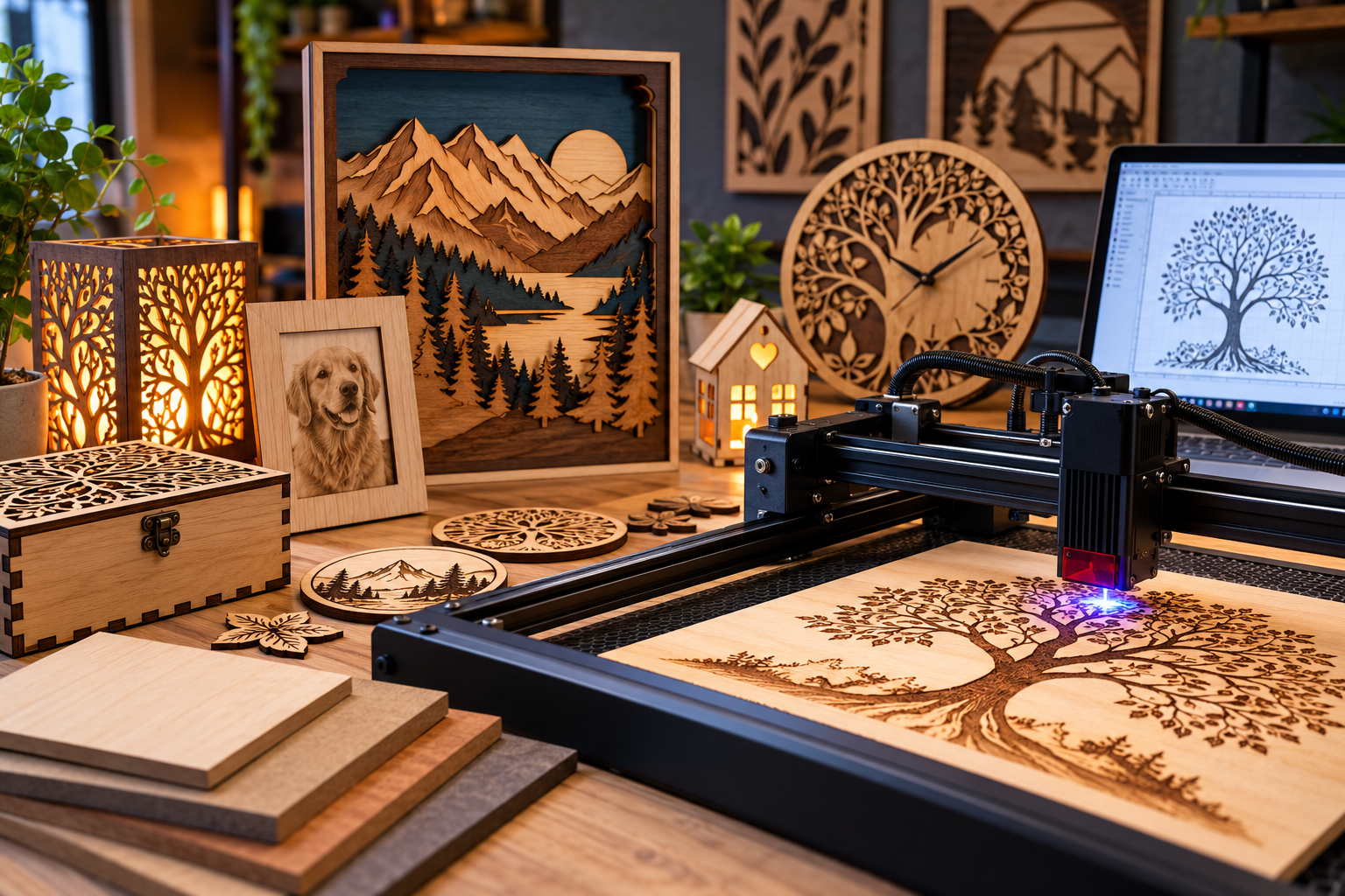 ăiere laser a unui proiect decorativ